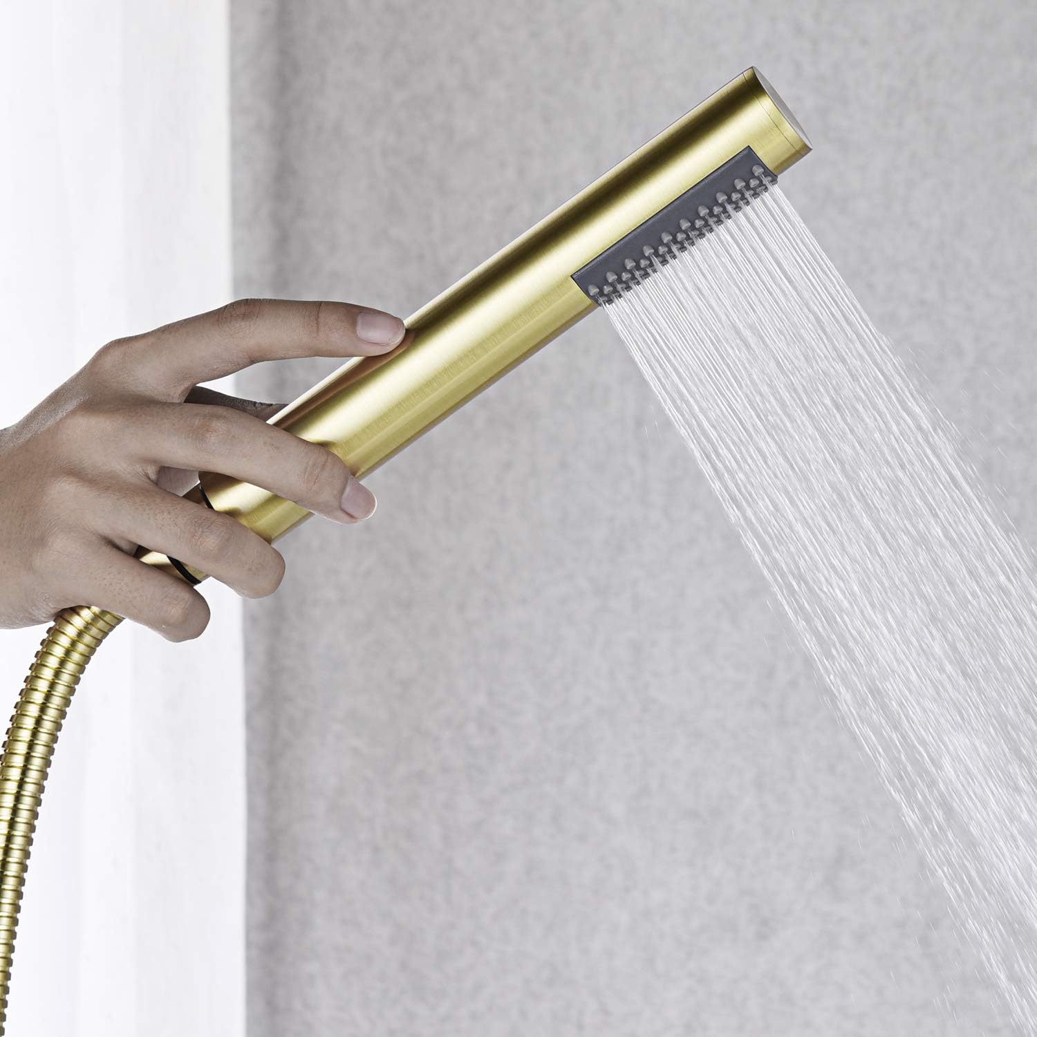 Wovier Floor Mounted Tub Filler Faucet, Freestanding Bathtub Faucet with Hand Shower W8790