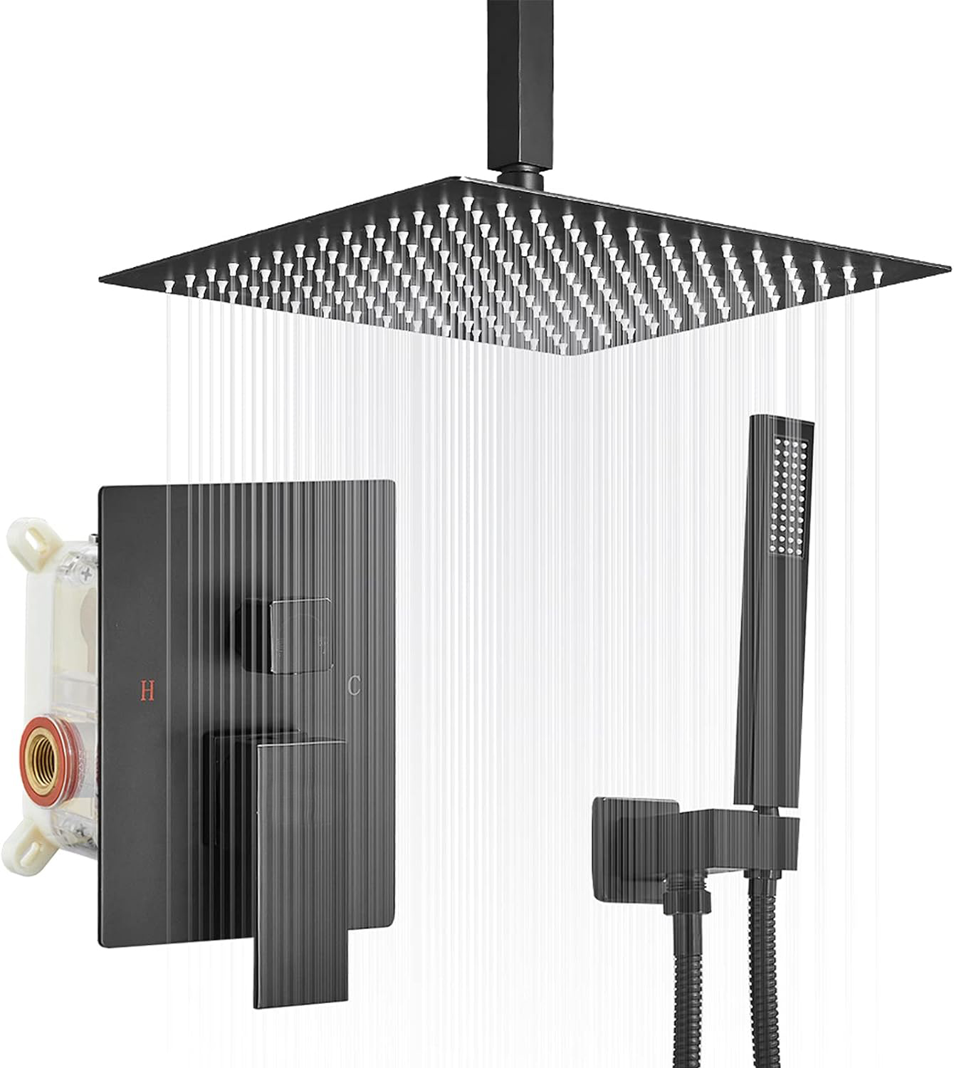 Wovier Shower System Rain Shower Handheld Sprayer with Shower Hose - W8819-5