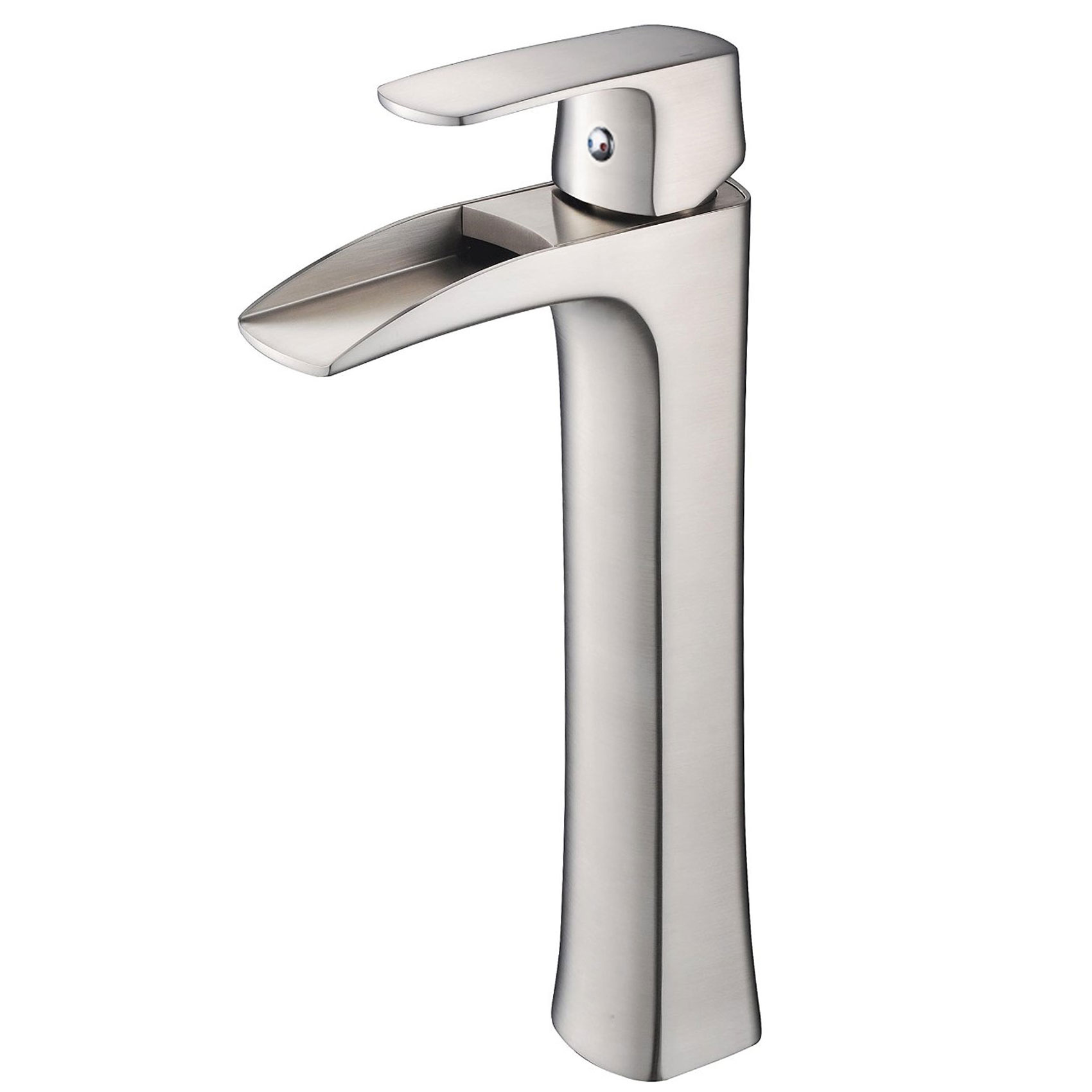 Wovier Waterfall Vessel Faucet, Single Handle Single Hole Bathroom Faucet - w8231-1