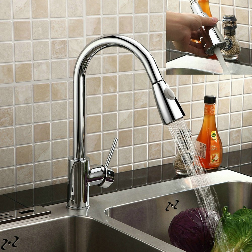 Wovier Kitchen Faucet with Pull Down Sprayer, Kitchen Sink Faucet W8563-12