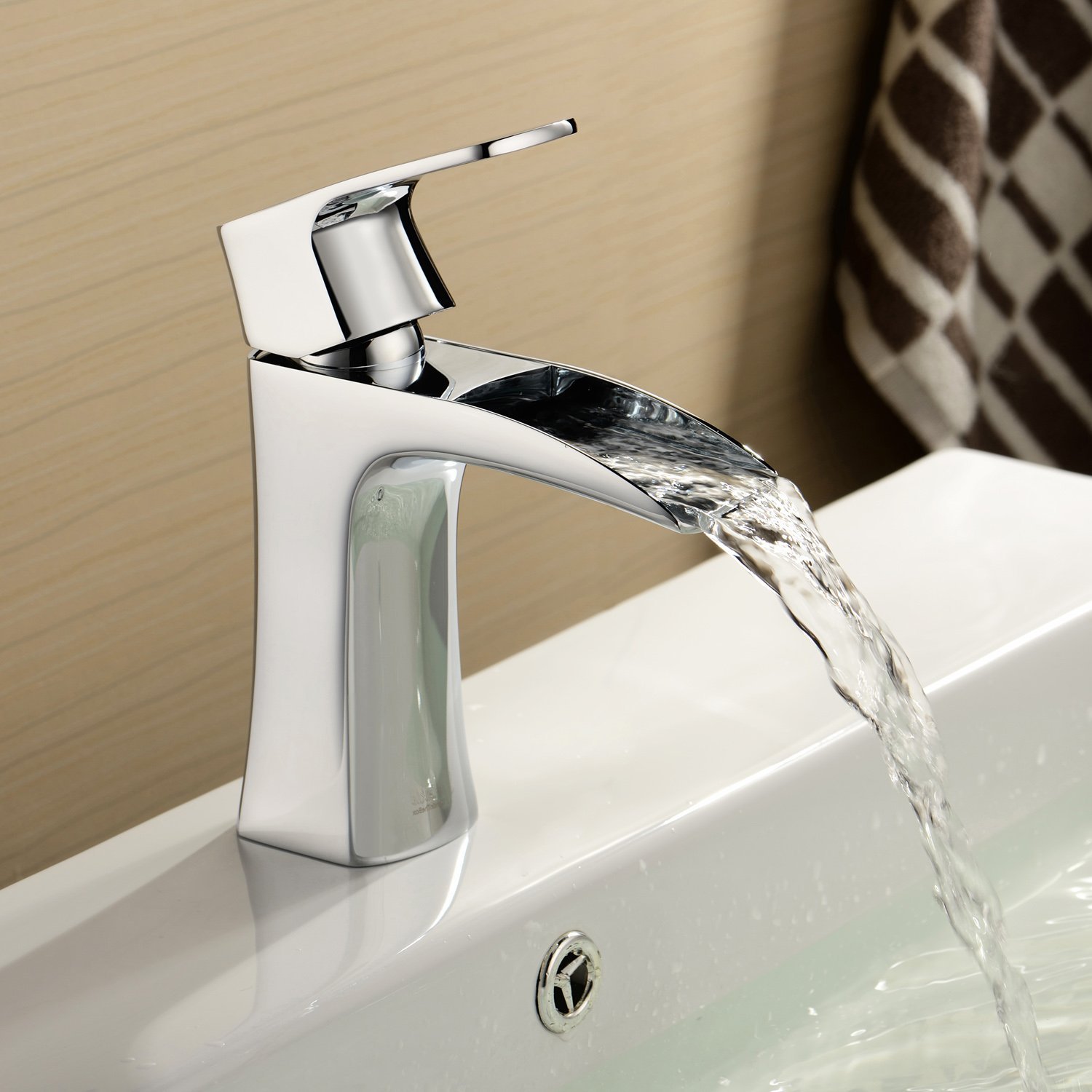Wovier Bathroom Sink Faucet with Supply Hose,Single Handle Single Hole Lavatory Faucet W8232 -1