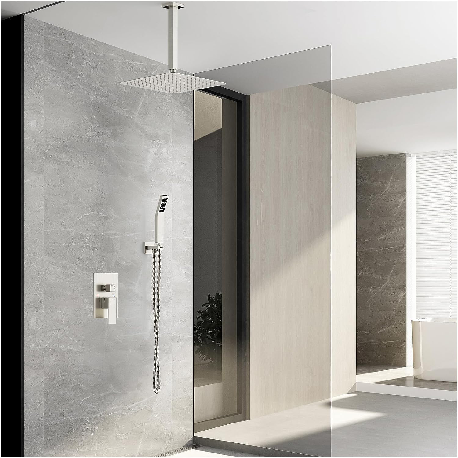 Wovier Shower System Rain Shower Handheld Sprayer with Shower Hose - W8818-11