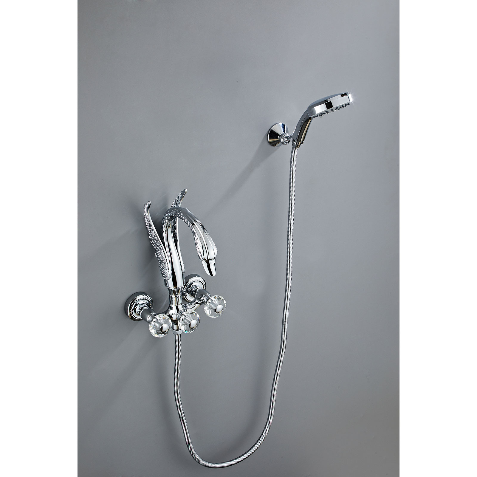 Wovier Wall Mounted Faucet Tub Filler with Hand Shower – W8808-1