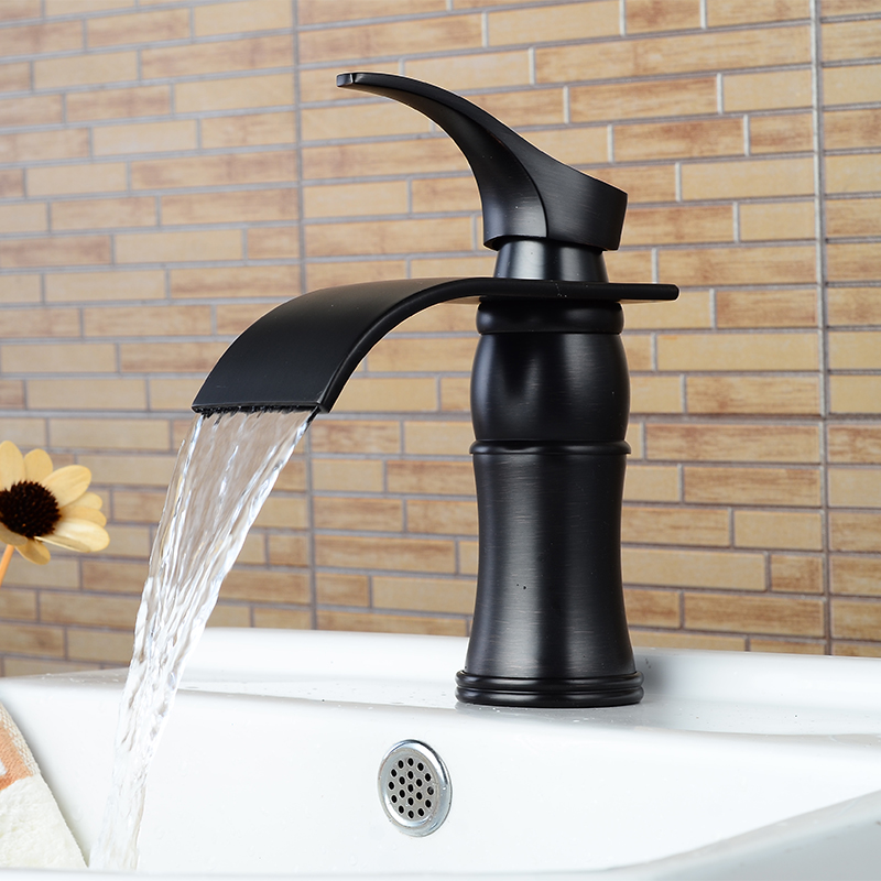 Wovier Bathroom Sink Faucet with Supply Hose,Single Handle Single Hole Lavatory Faucet W8242-7