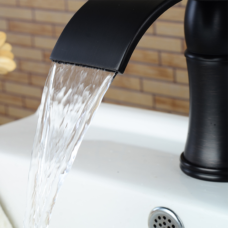 Wovier Bathroom Sink Faucet with Supply Hose,Single Handle Single Hole Lavatory Faucet W8242-6