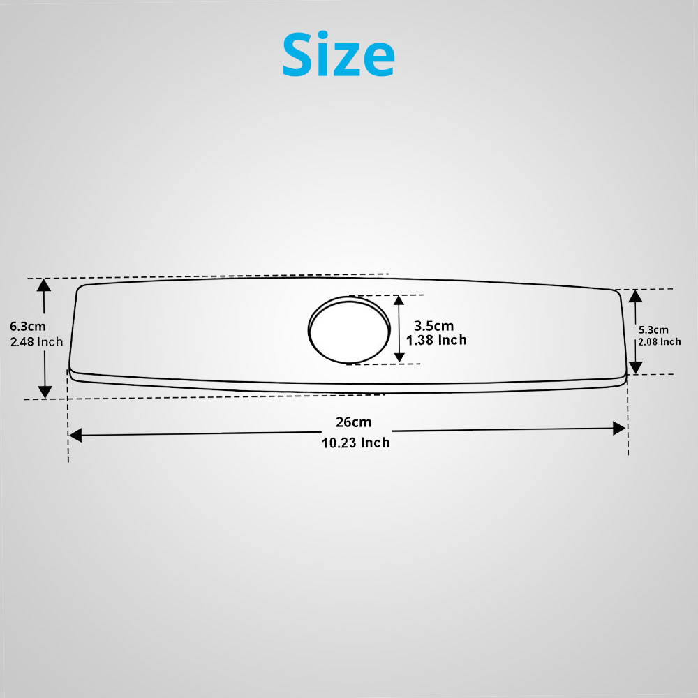Wovier Faucet Plate Escutcheon, Holes Cover Deck Plate - W3-8