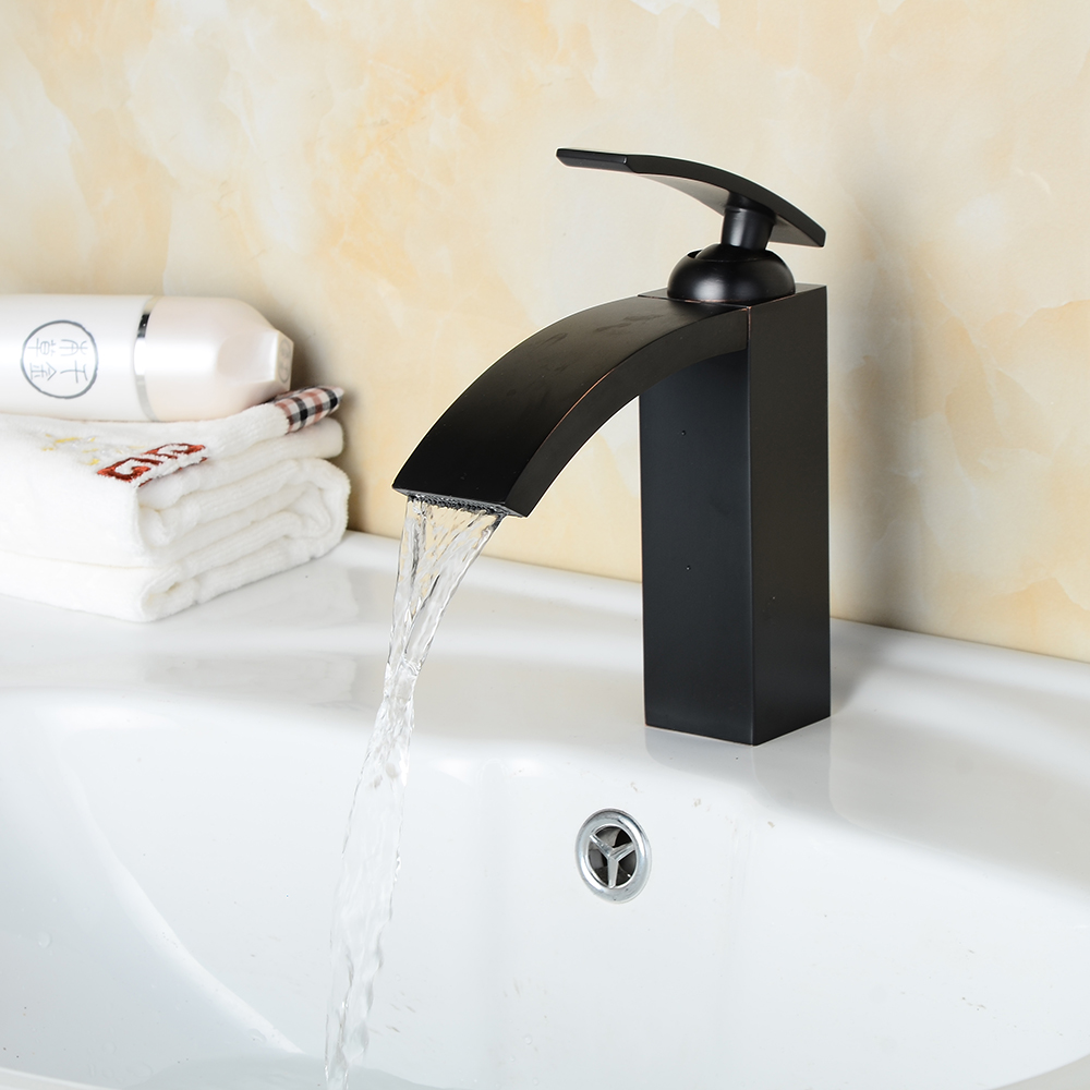 Wovier Bathroom Sink Faucet with Supply Hose,Single Handle Single Hole Lavatory Faucet W8236-1