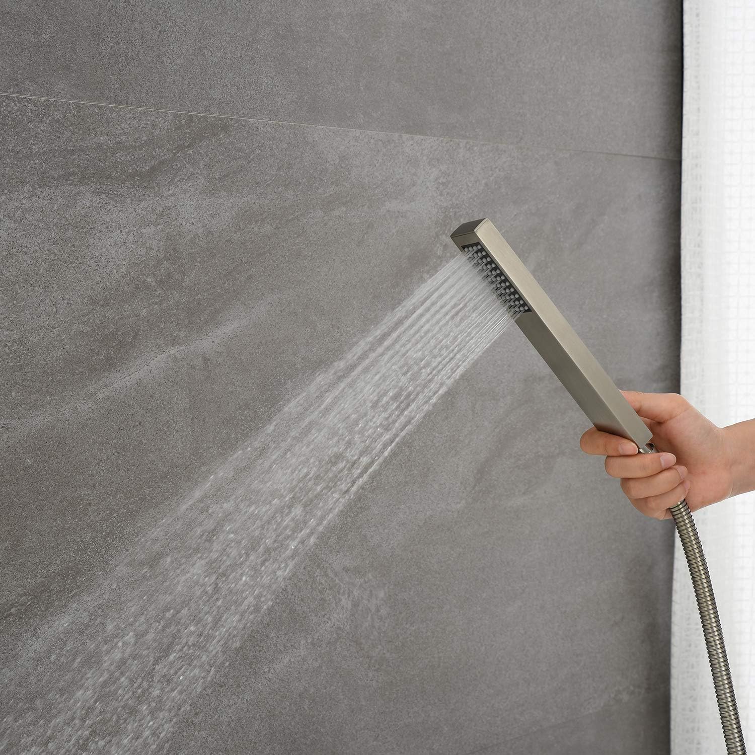 Wovier Floor Mounted Tub Filler Faucet, Freestanding Bathtub Faucet with Hand Shower W8783