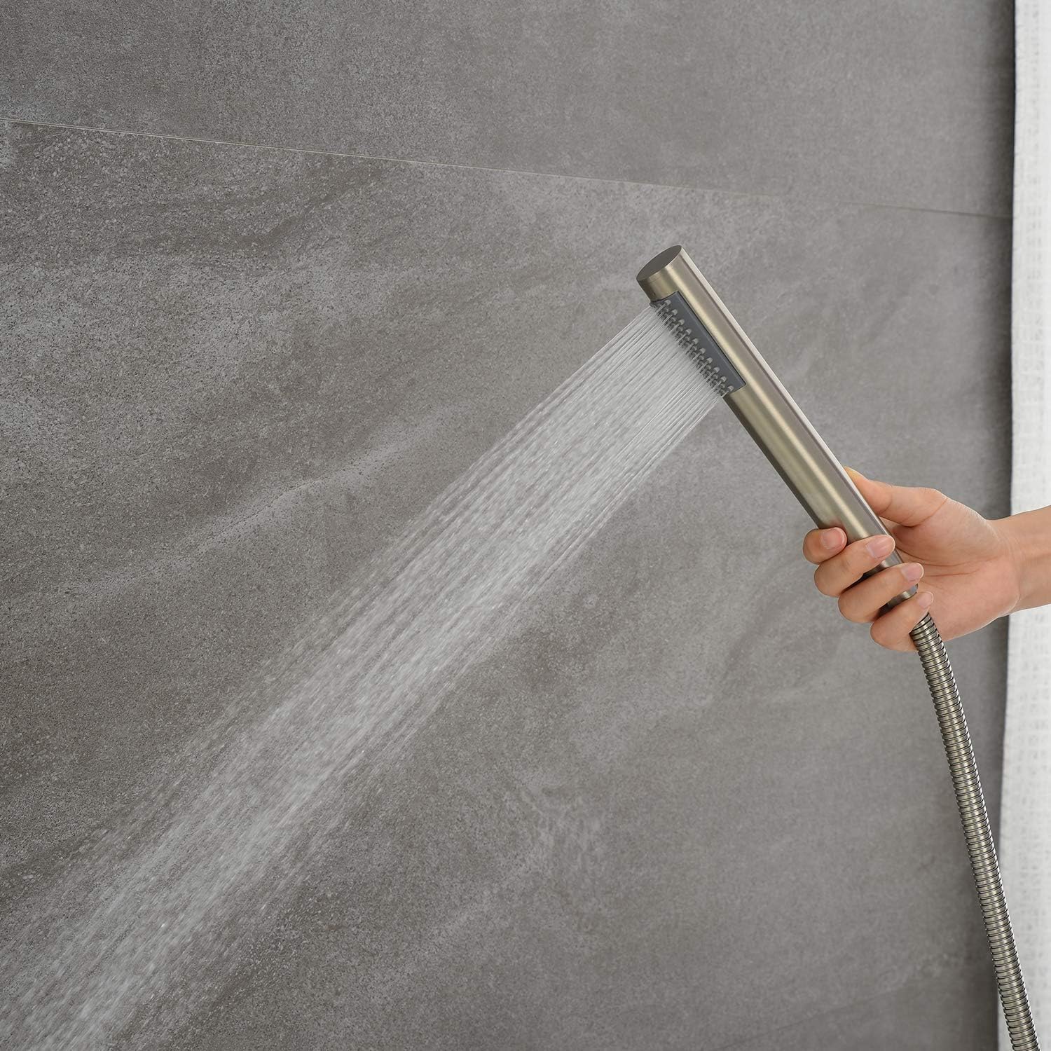 Wovier Floor Mounted Tub Filler Faucet, Freestanding Bathtub Faucet with Hand Shower W8790