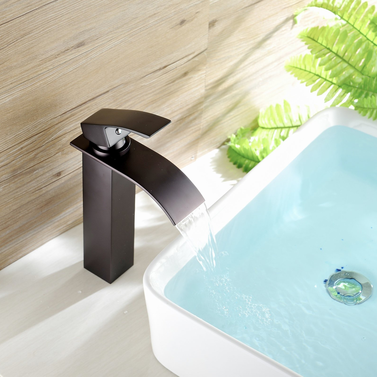 Wovier Bathroom Faucet with Supply Hose,Single Handle Single Hole Vessel Faucet W8227-12