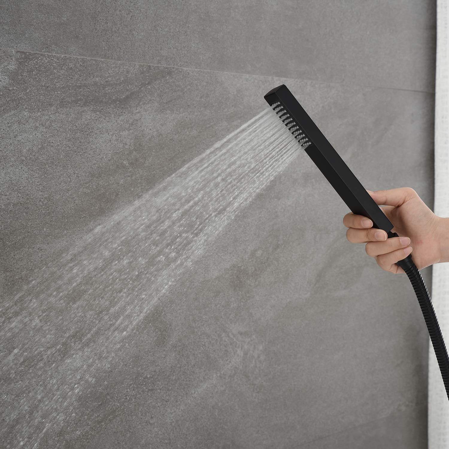 Wovier Floor Mounted Tub Filler Faucet, Freestanding Bathtub Faucet with Hand Shower W8783