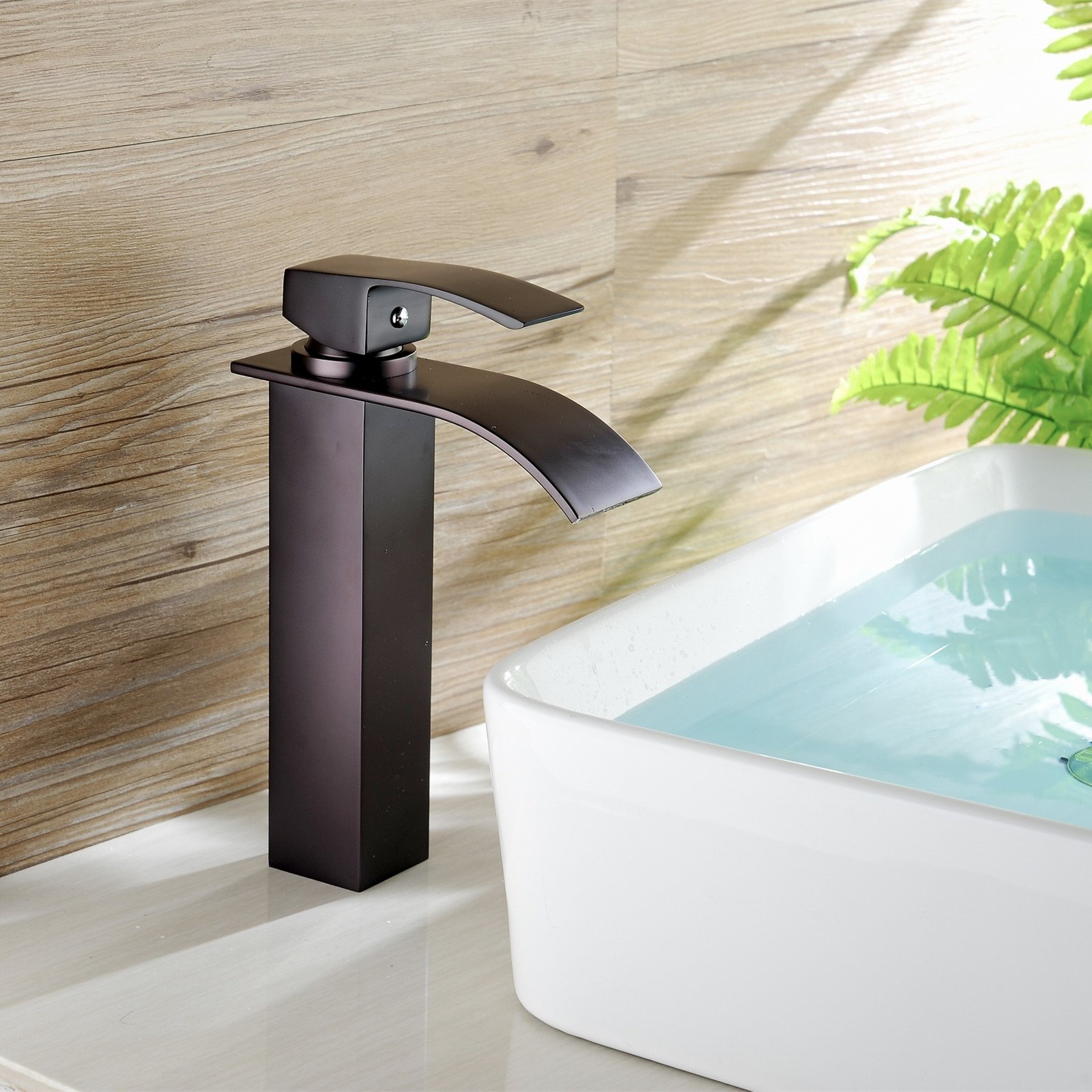 Wovier Bathroom Faucet with Supply Hose,Single Handle Single Hole Vessel Faucet W8227-11