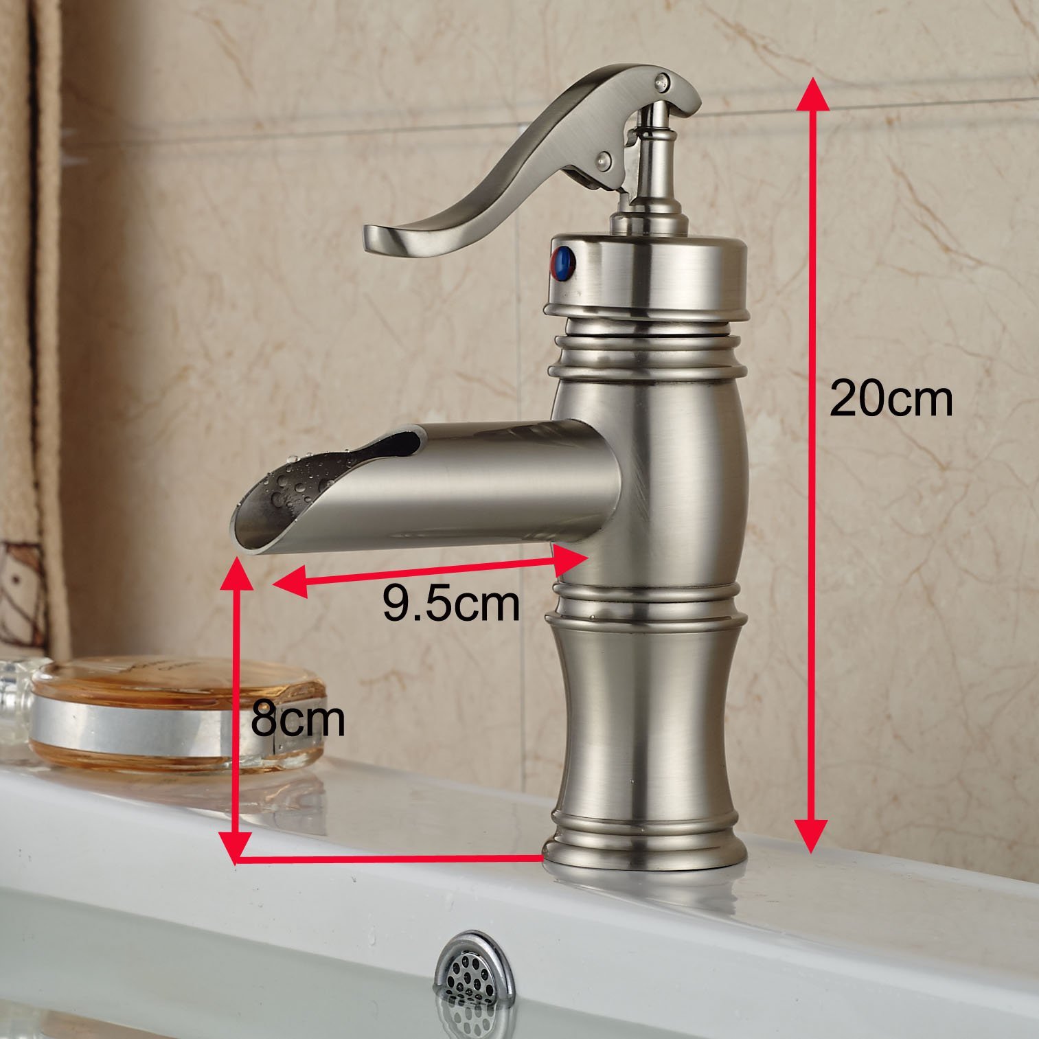 Wovier Bathroom Sink Faucet with Supply Hose,Single Handle Single Hole Lavatory Faucet W8288