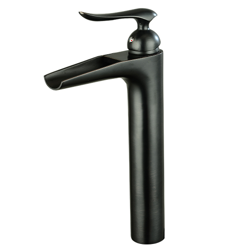 Wovier Waterfall Vessel Faucet with Supply Hose,Single Handle Single Hole Bathroom Faucet W8366-16