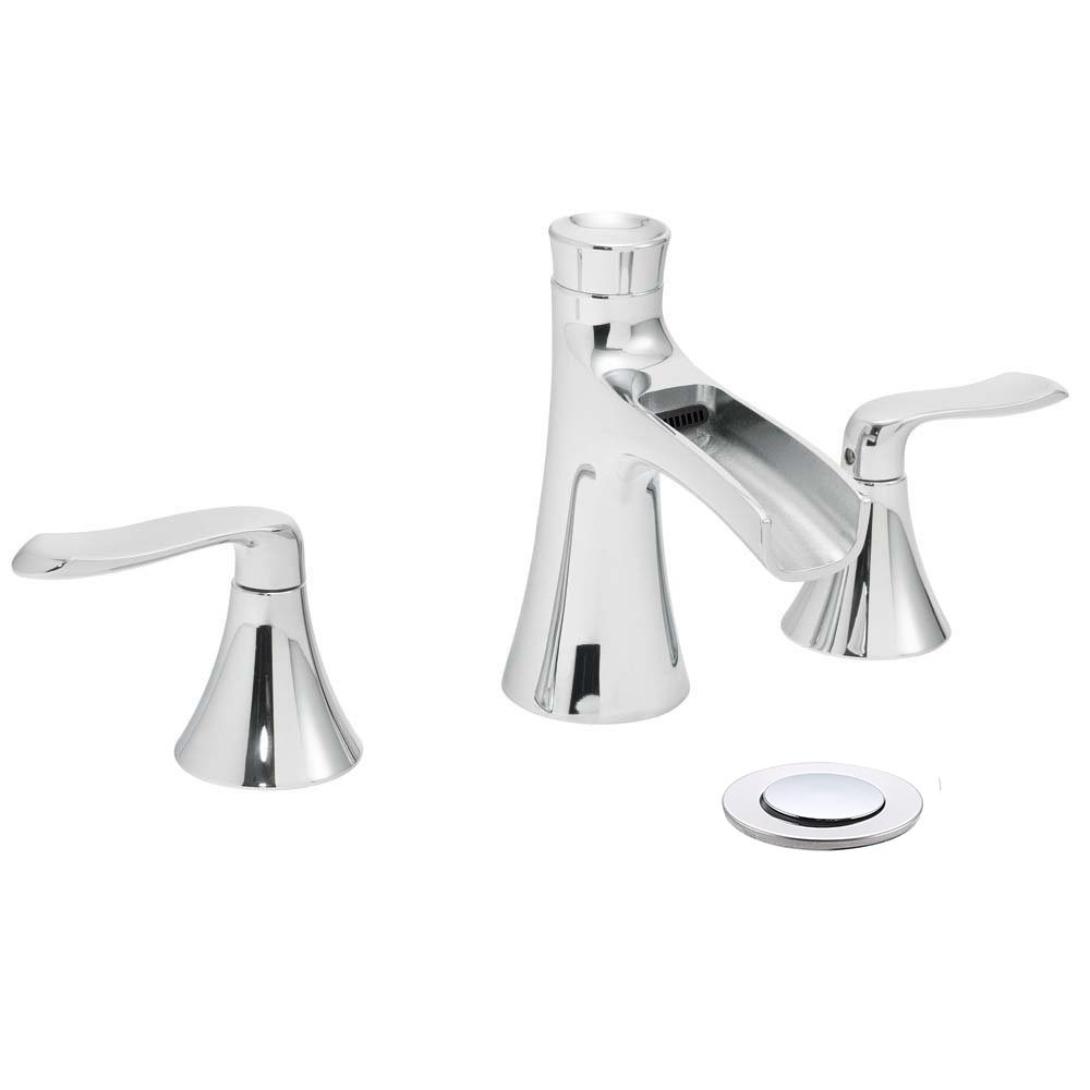 Wovier Widespread Faucet,Three Handle Two Hole Bathroom sink Faucet-W8416-12