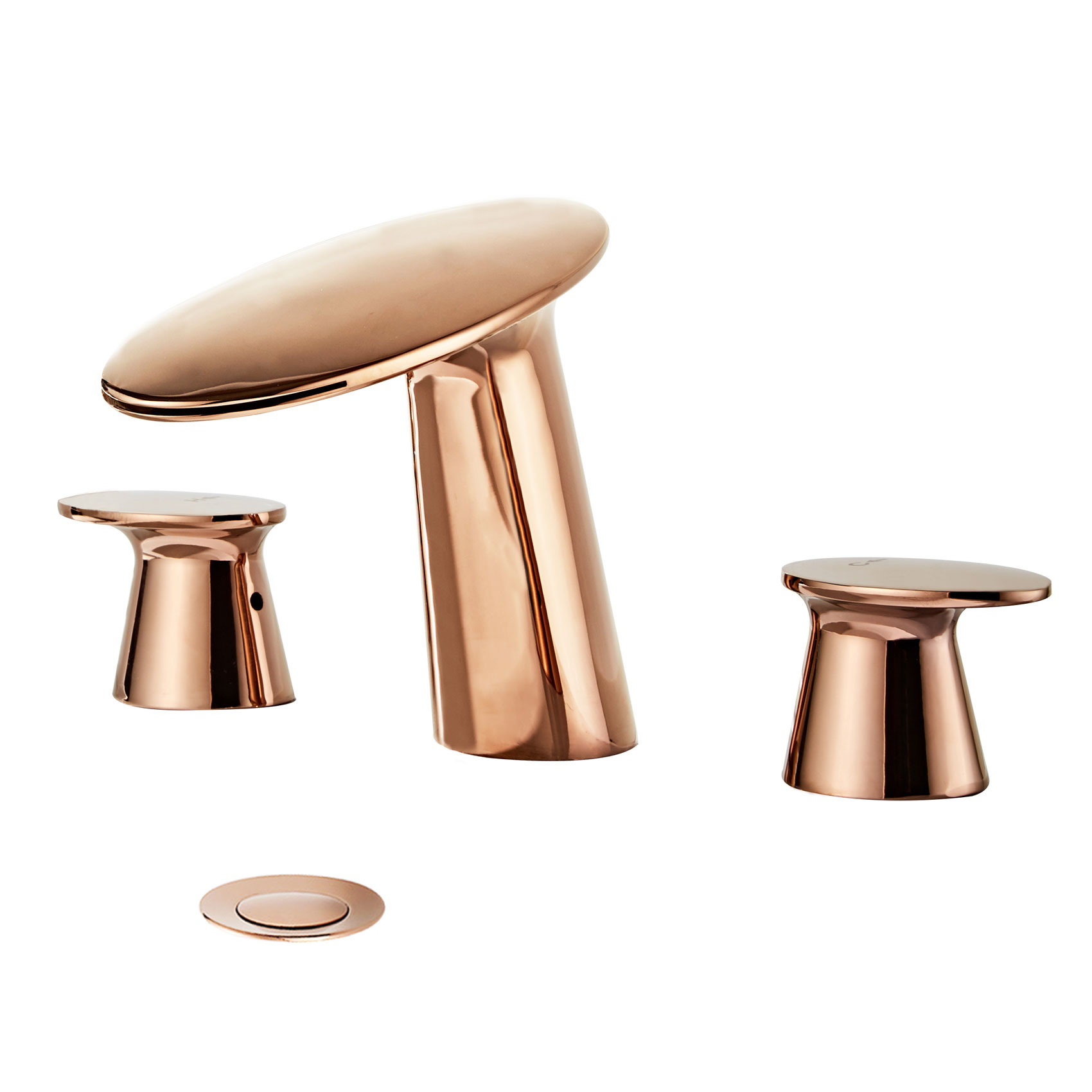 Wovier Widespread Faucet,Three Handle Two Hole Bathroom sink Faucet-W8417-08 