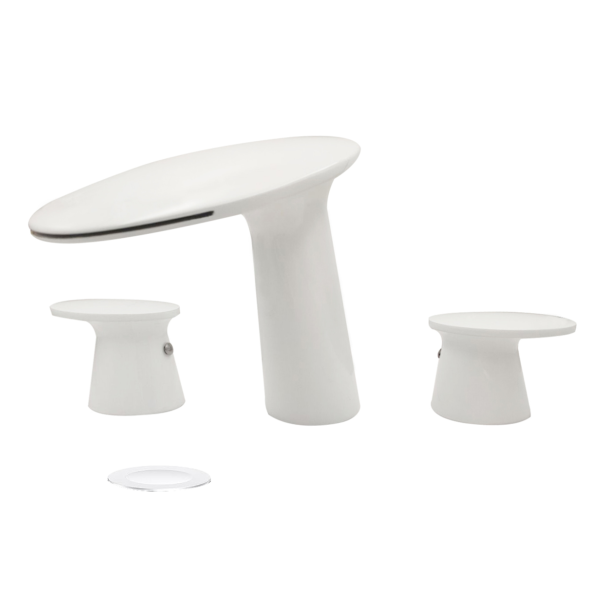 Wovier Widespread Faucet,Three Handle Two Hole Bathroom sink Faucet-W8417-16