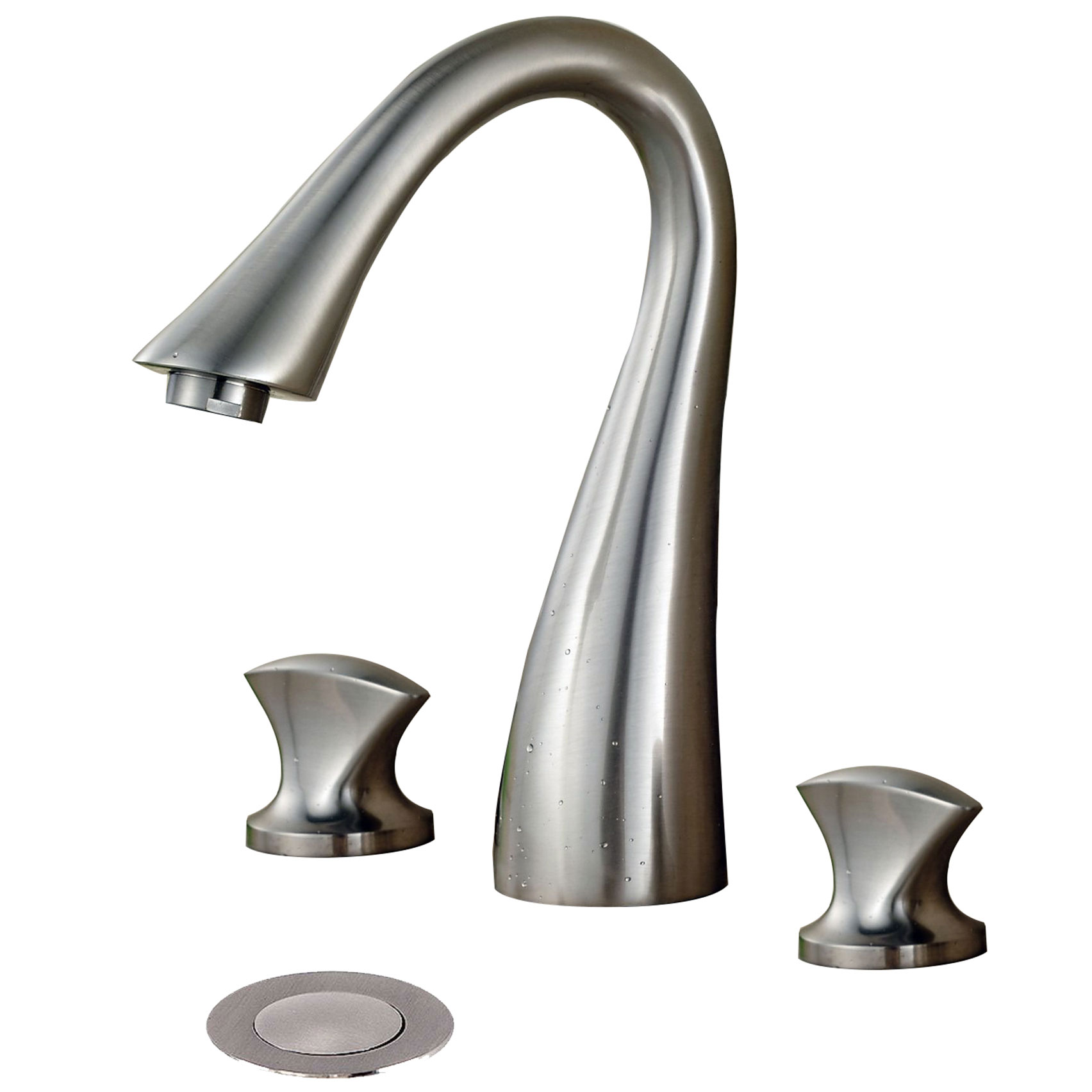 Wovier Widespread Faucet with Supply Hose,Three Handle Two Hole Bathroom Faucet W8422-7