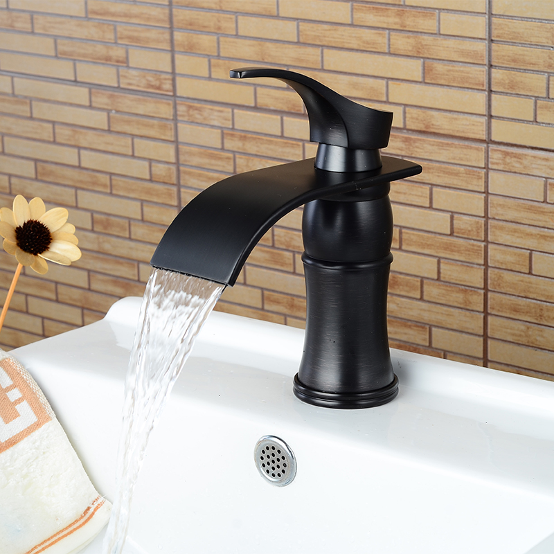 Wovier Bathroom Sink Faucet with Supply Hose,Single Handle Single Hole Lavatory Faucet W8242-5