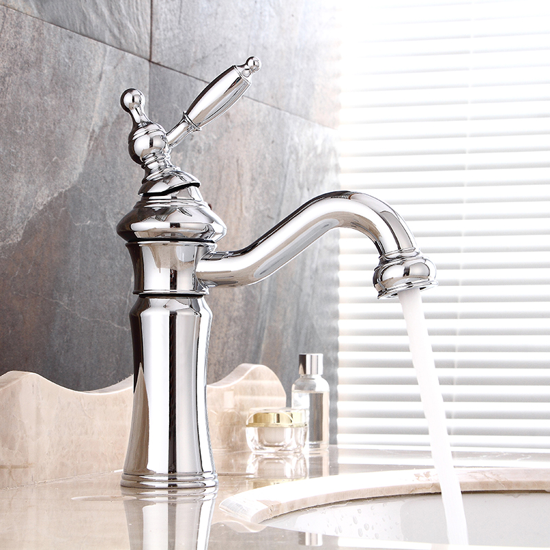 Wovier Bathroom Sink Faucet with Supply Hose,Single Handle Single Hole Lavatory Faucet W8308-3