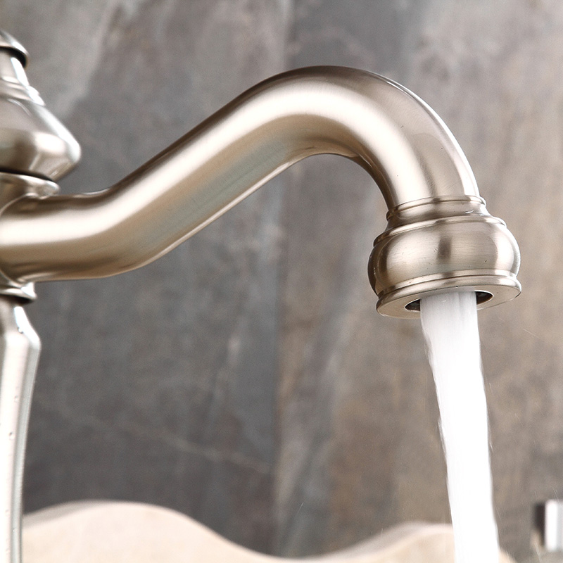 Wovier Bathroom Sink Faucet with Supply Hose,Single Handle Single Hole Lavatory Faucet W8308-15