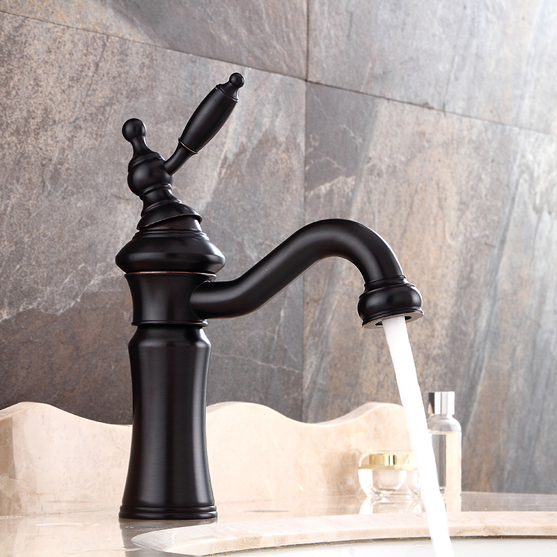 Wovier Bathroom Sink Faucet with Supply Hose,Single Handle Single Hole Lavatory Faucet W8308-6