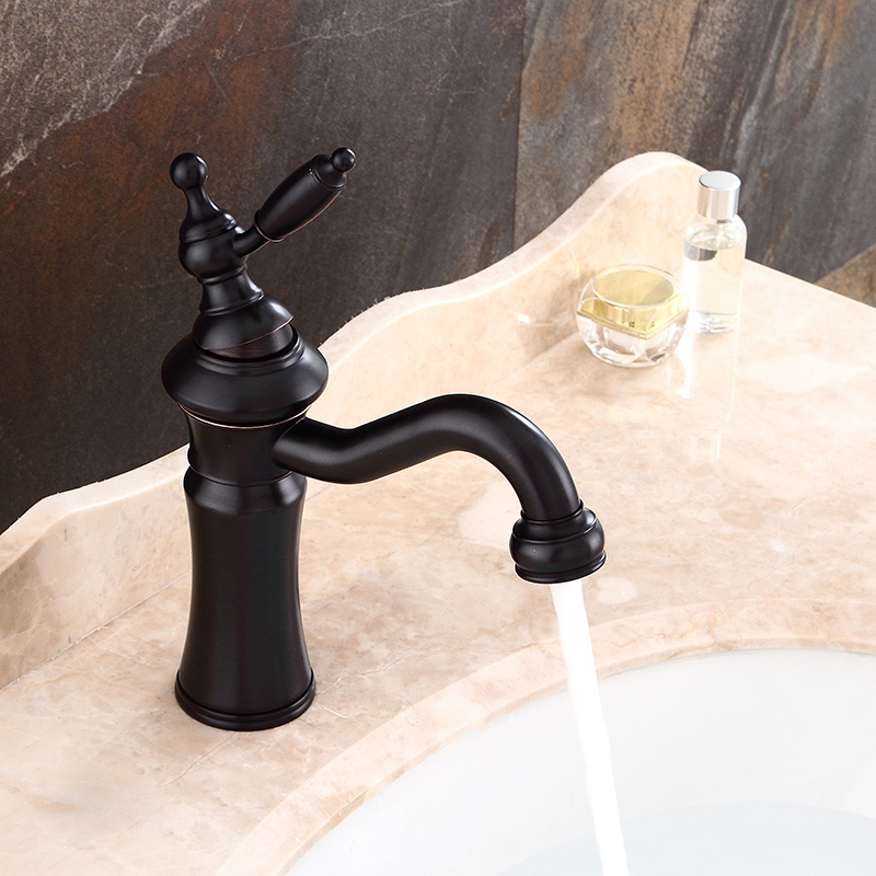 Wovier Bathroom Sink Faucet with Supply Hose,Single Handle Single Hole Lavatory Faucet W8308-9