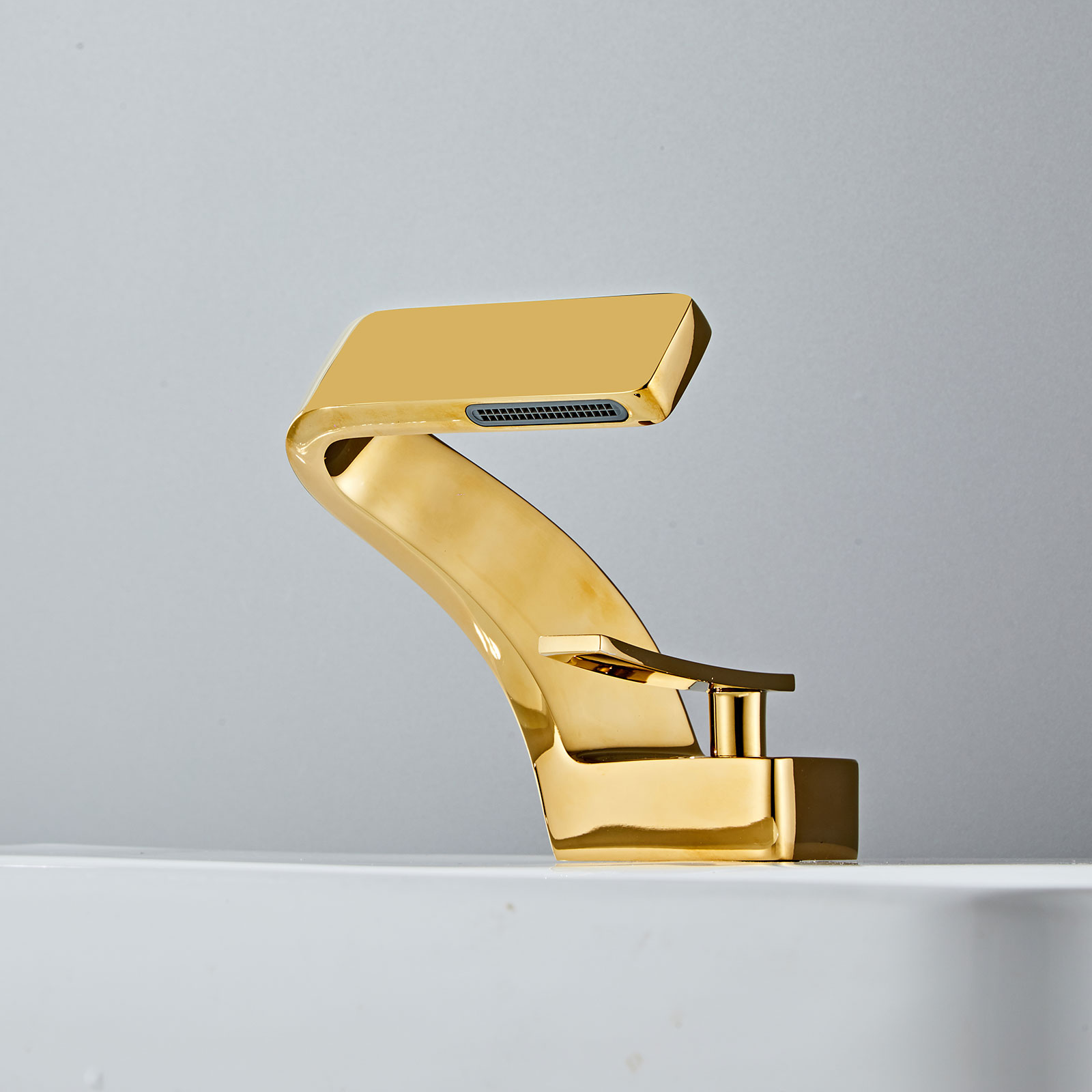 Wovier Waterfall Bathroom Sink Faucet,Single Handle Single Hole Faucet-W8351-25