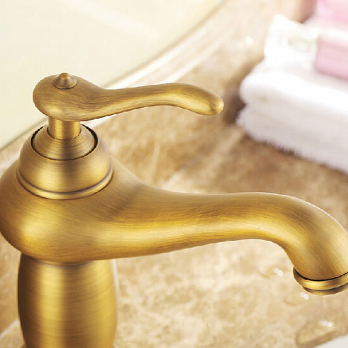 Wovier Bathroom Sink Faucet with Supply Hose,Single Handle Single Hole Lavatory Faucet W8257-8