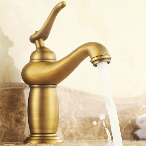 Wovier Bathroom Sink Faucet with Supply Hose,Single Handle Single Hole Lavatory Faucet W8257-6