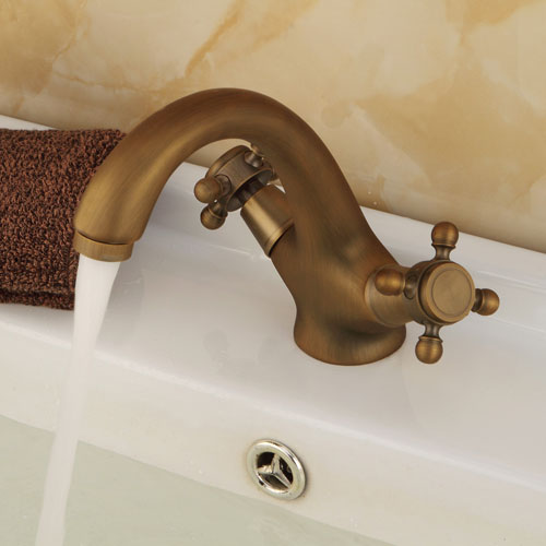 Wovier Bathroom Sink Faucet with Supply Hose,Single Handle Single Hole Lavatory Faucet W8278