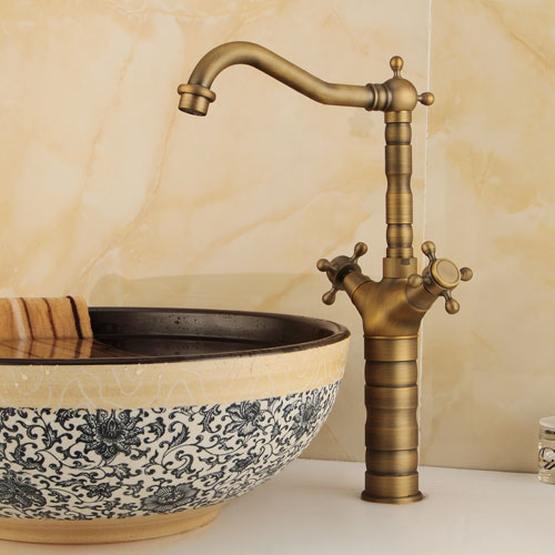 Wovier Vessel Faucet with Supply Hose,Single Handle Single Hole Bathroom Faucet W8282-2