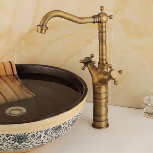 Wovier Vessel Faucet with Supply Hose,Single Handle Single Hole Bathroom Faucet W8282-4