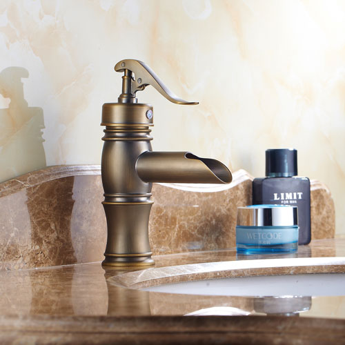 Wovier Bathroom Sink Faucet with Supply Hose,Single Handle Single Hole Lavatory Faucet W8288