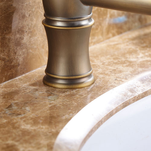 Wovier Bathroom Sink Faucet with Supply Hose,Single Handle Single Hole Lavatory Faucet W8288