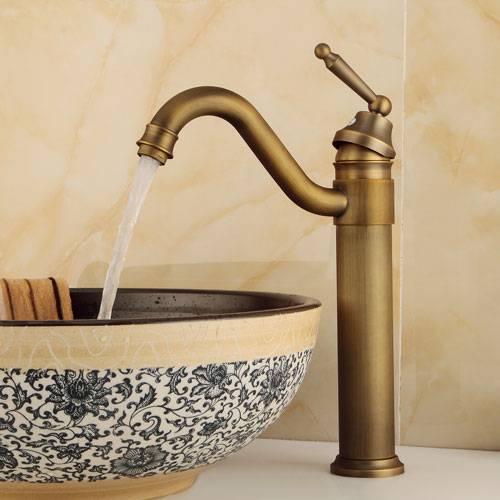 Wovier Vessel Faucet with Supply Hose,Single Handle Single Hole Bathroom Faucet W8299-12