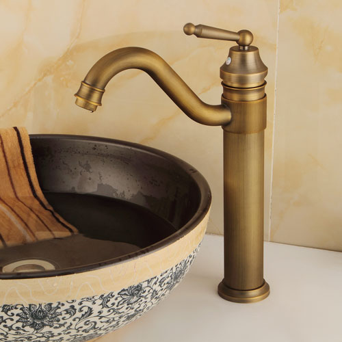 Wovier Vessel Faucet with Supply Hose,Single Handle Single Hole Bathroom Faucet W8299-11