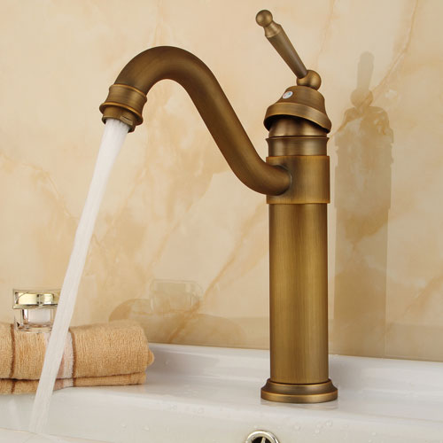 Wovier Bathroom Sink Faucet with Supply Hose,Single Handle Single Hole Lavatory Faucet W8300-8