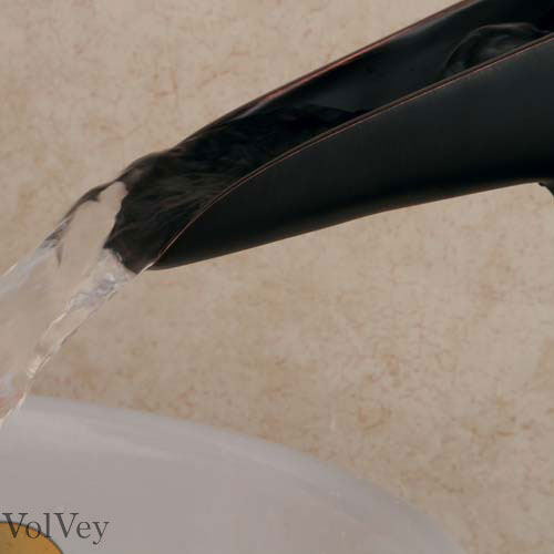Wovier Waterfall Vessel Faucet,Single Handle Single Hole Bathroom Faucet W8333-17