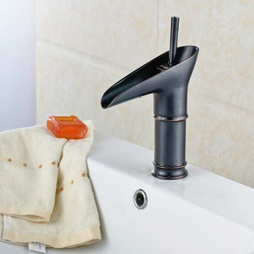Wovier Bathroom Sink Faucet with Supply Hose,Single Handle Single Hole Faucet W8334-1