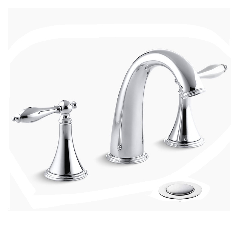 Wovier Widespread Faucet,Three Handle Two Hole Bathroom sink Faucet-Wovier W8401-9
