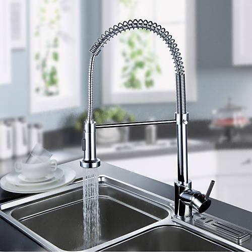 Wovier Kitchen Faucet with Pull Down Sprayer, Single Handle Kitchen Sink Faucet W8502-1