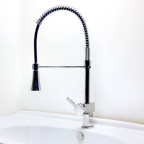 Wovier Kitchen Faucet with Pull Down Sprayer, Single Handle Kitchen Sink Faucet W8503-4