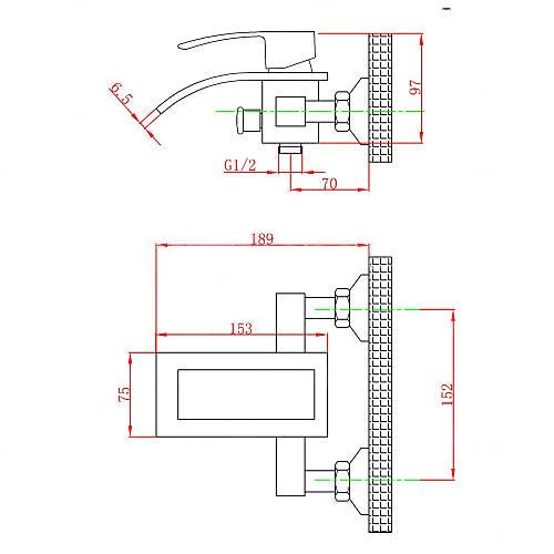 Wovier Waterfall Wall Mounted Waterfall Tub Filler with Hand Shower W8804
