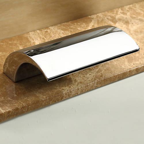 Wovier Bathtub Faucets Set,Three Handles Five Holes with Handheld Sprayer – W8751-4