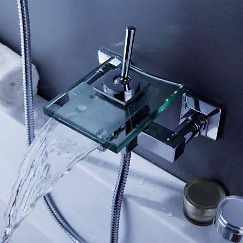 Wovier Wall Mounted Tub Filler with Hand Shower W8801-10