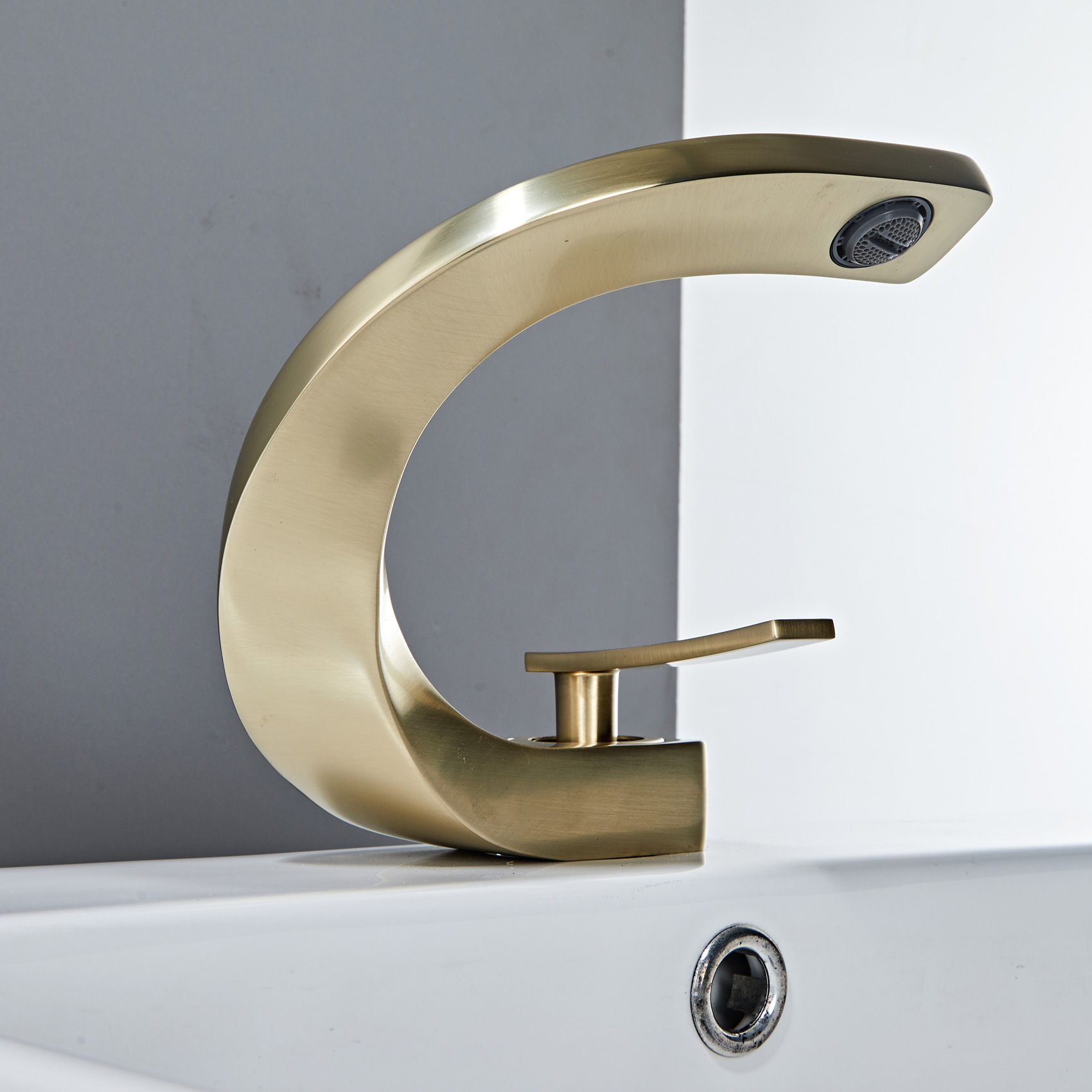 Wovier Waterfall Bathroom Sink Faucet,Single Handle Single Hole Faucet-W8246-14