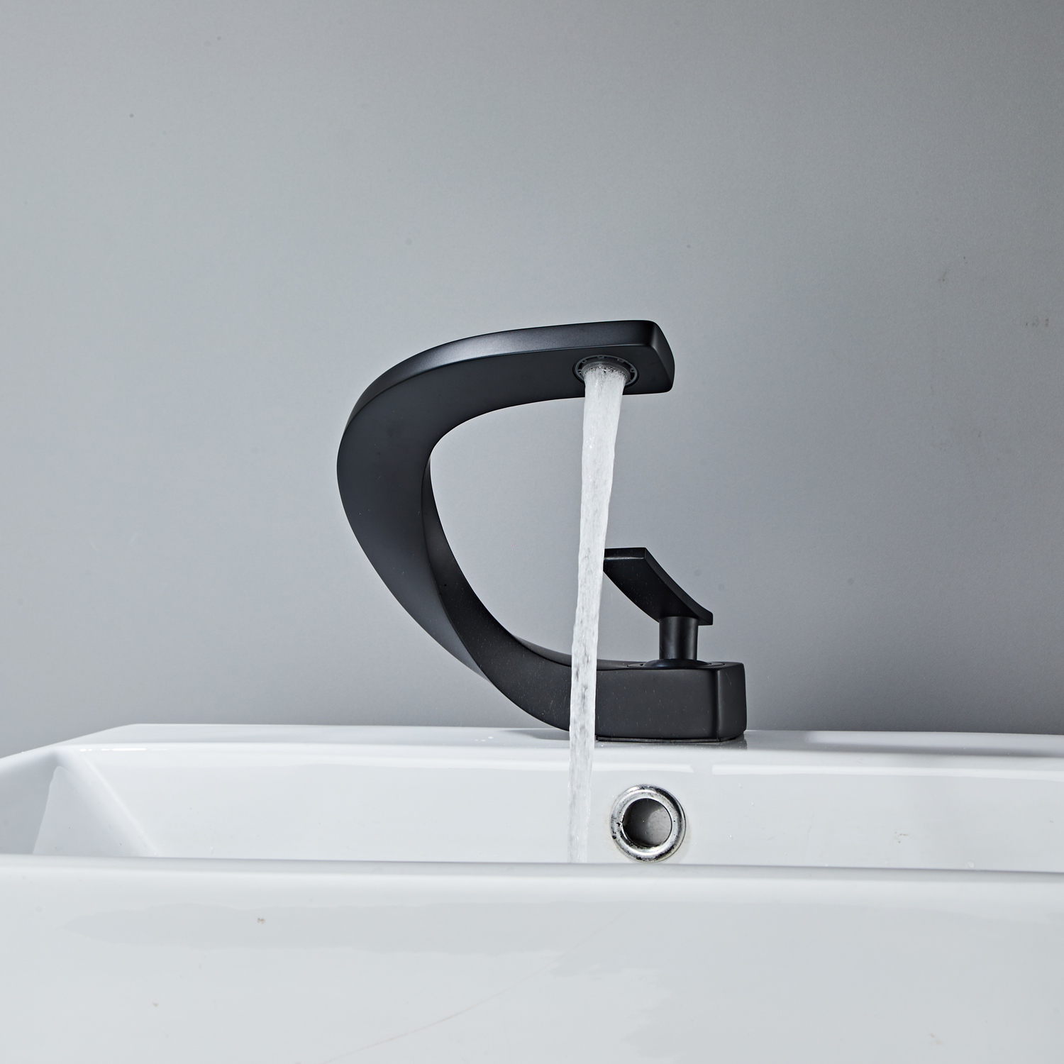 Wovier Waterfall Bathroom Sink Faucet,Single Handle Single Hole Faucet-W8246-12