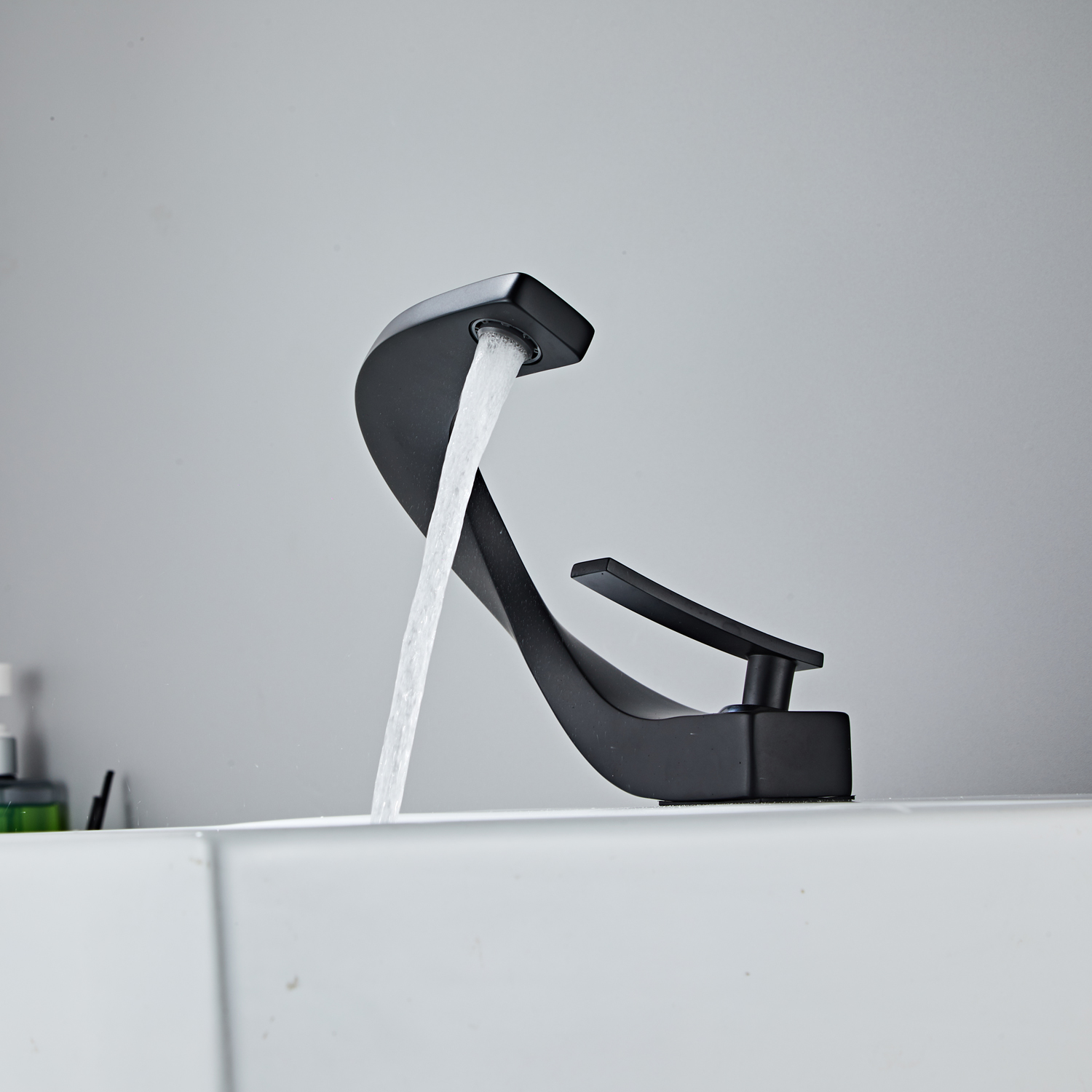 Wovier Waterfall Bathroom Sink Faucet,Single Handle Single Hole Faucet-W8246-11