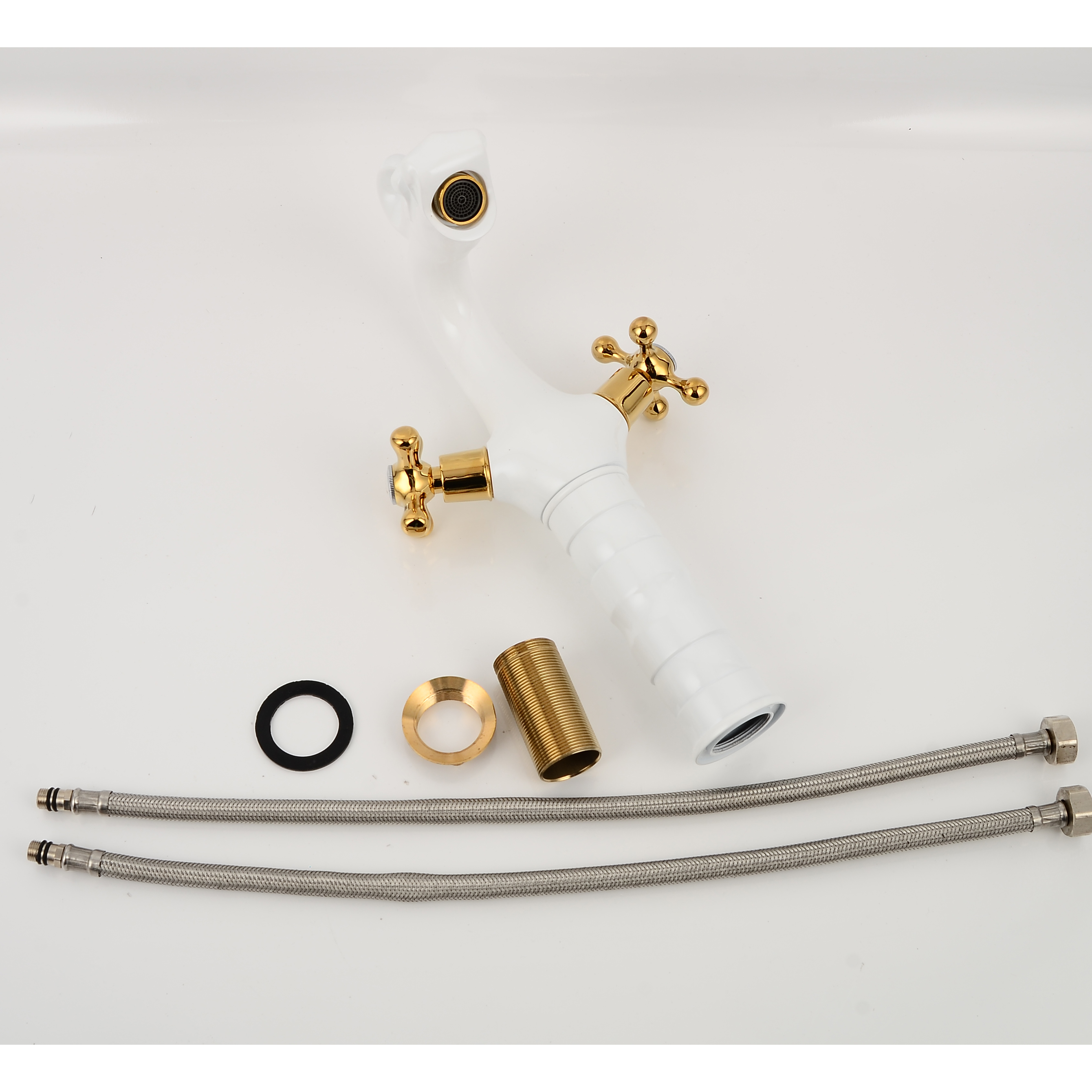 Wovier Vessel Faucet,Single Handle Single Hole Bathroom Faucet W8335-7